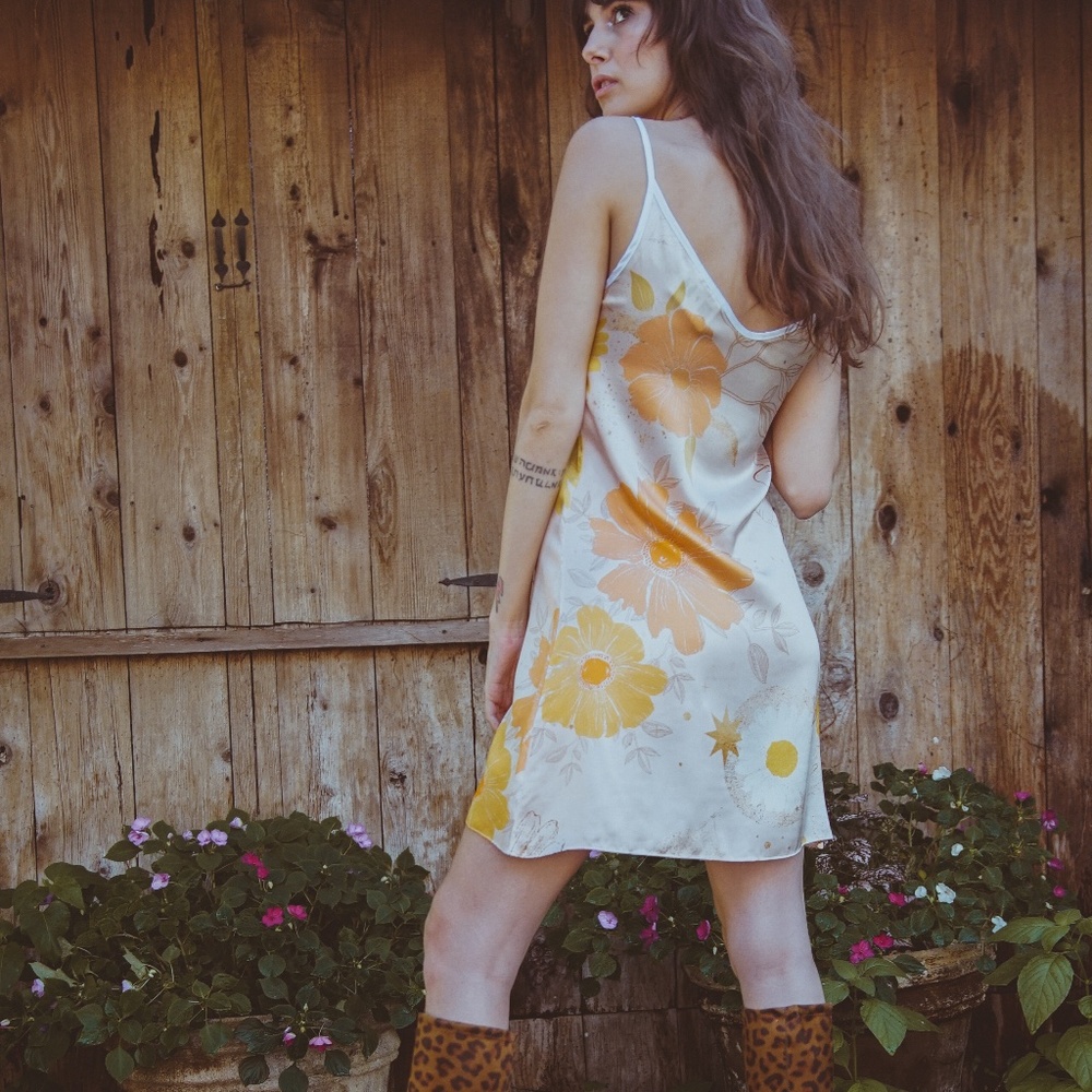VELA SILK DRESS - FLOWER CONSTELLATION